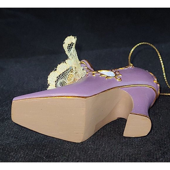 Heirloom Ornaments Shoe, Ashton Drake Miniature Shoe, Victorian Shoe, Ornament S - Picture 7 of 7